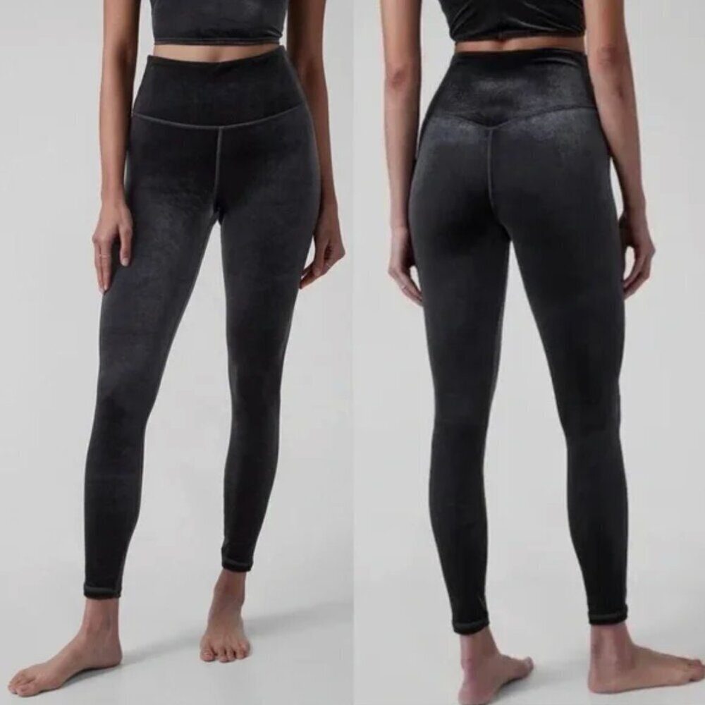Athleta Elation Velvet Tight Leggings in Black, size 1X